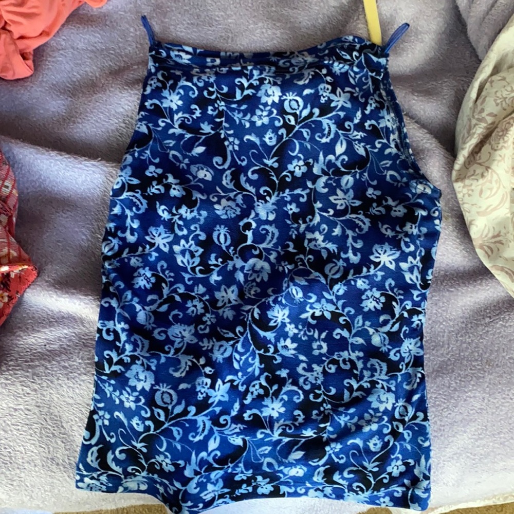 Blue flowered cami